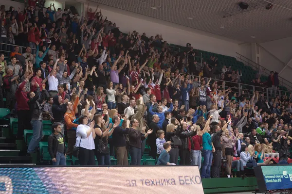 Fans and spectators on the stands — Stock Photo, Image