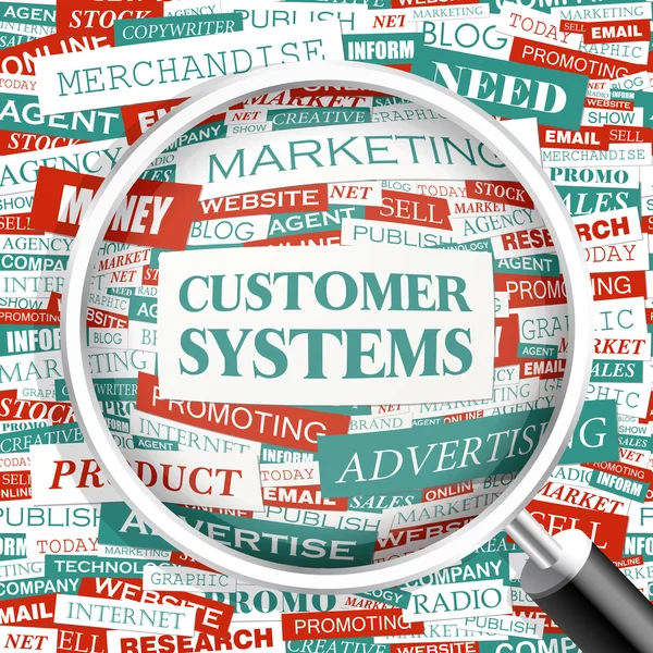 CUSTOMER SYSTEMS. — Stock Vector