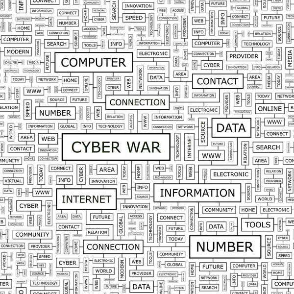 Ciberguerra . — Archivo Imágenes Vectoriales