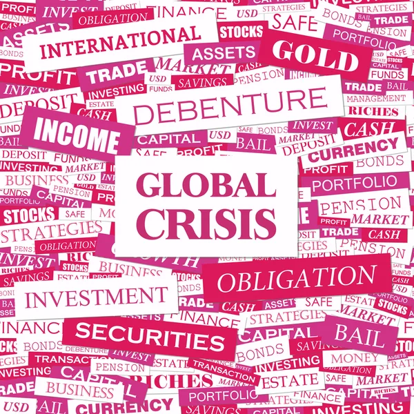 Globális válság. — Stock Vector