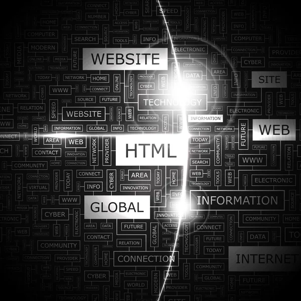 HTML. — Vetor de Stock