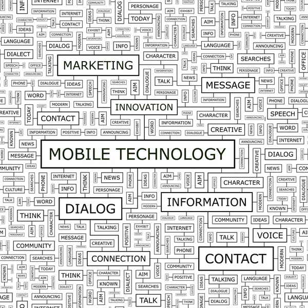 Tecnología móvil . — Vector de stock