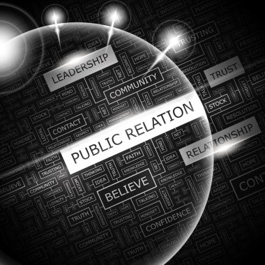 PUBLIC RELATION. clipart