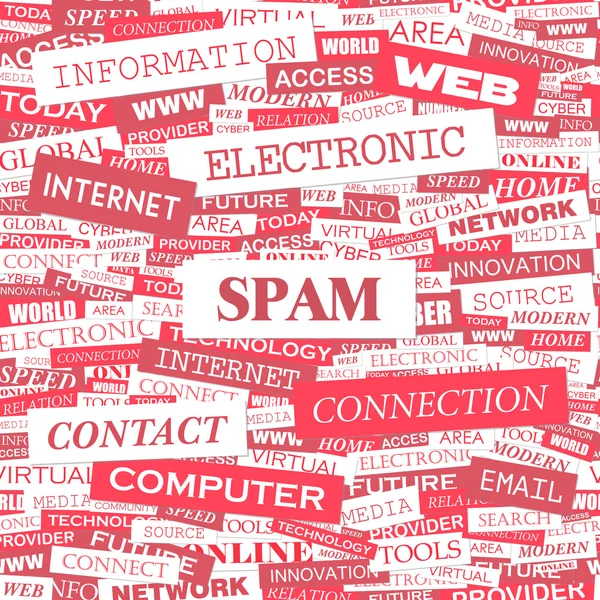 Spammen. — Stockvector