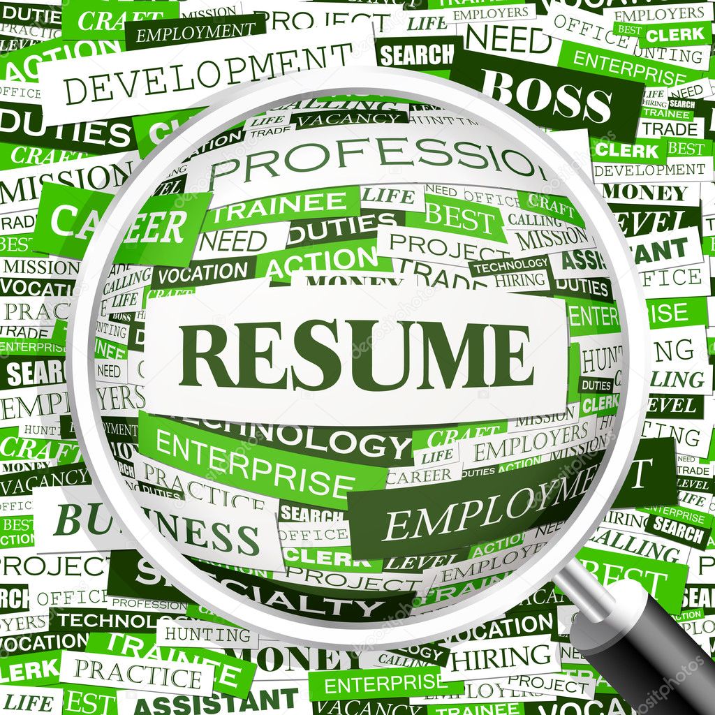 RESUME Stock Vector studiom1 - Depositphotos 26113471 Stock Illustration Resume 