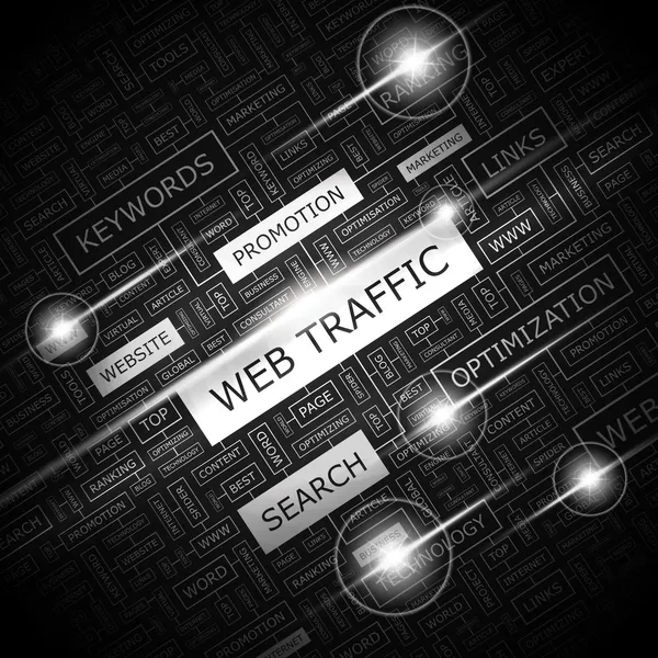 Tráfico Web. — Vector de stock