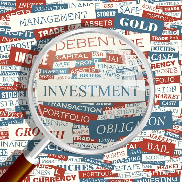 Investimenti. — Vettoriale Stock
