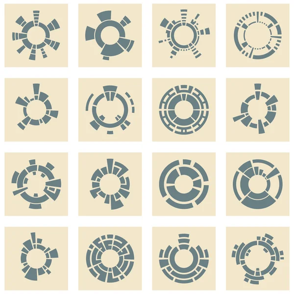 Coleta de diferentes elementos gráficos — Vetor de Stock