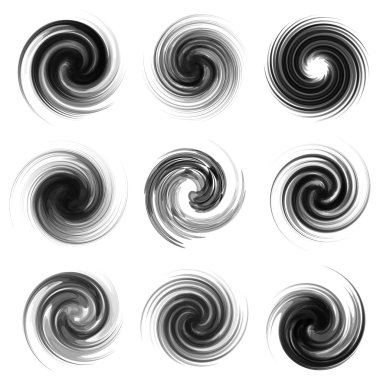 Swirl elements for design. clipart