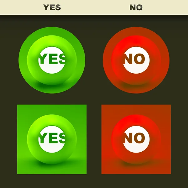 Yes and No — Stock Vector
