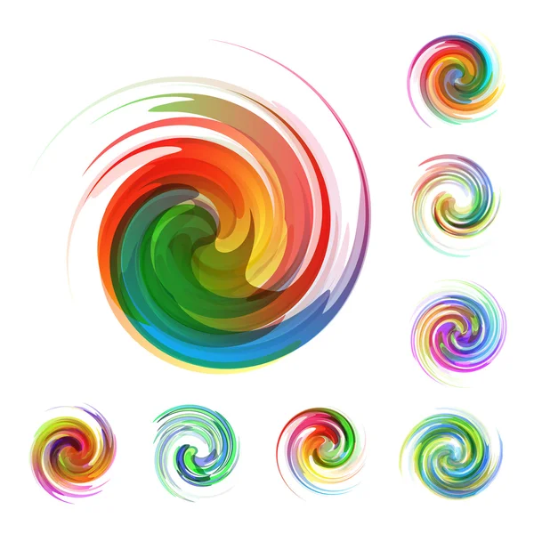 Conjunto de iconos abstractos coloridos . — Vector de stock