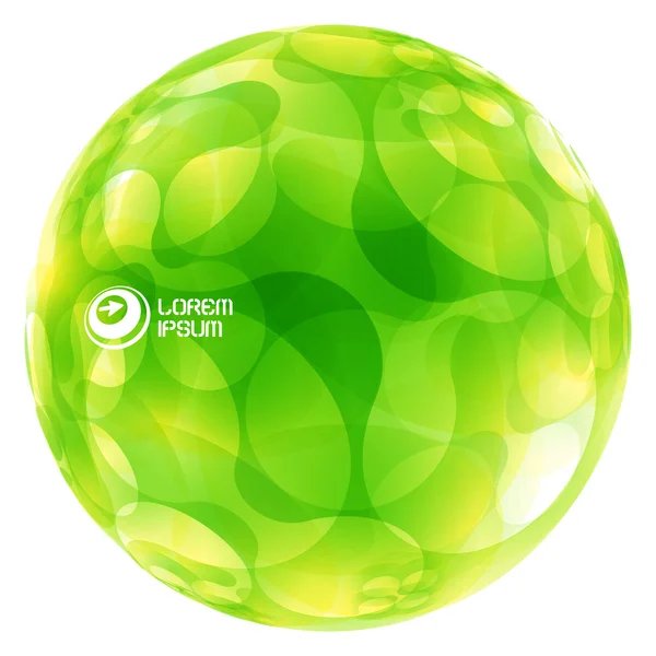 Abstract green globe. Vector illustration. — Stock Vector