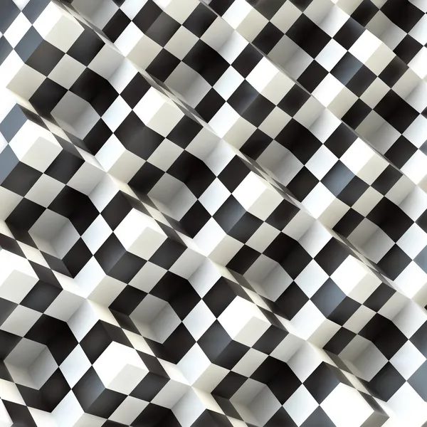 Тривимірний вигляд шахової дошки . — стоковий вектор