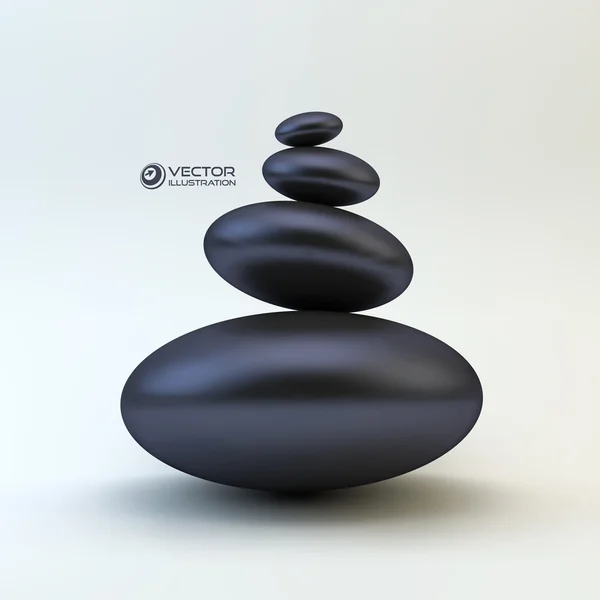 Piedras spa. Ilustración vectorial 3d . — Vector de stock