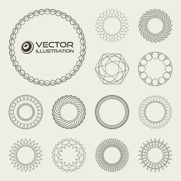 Guilloche vector elements. — Stock Vector