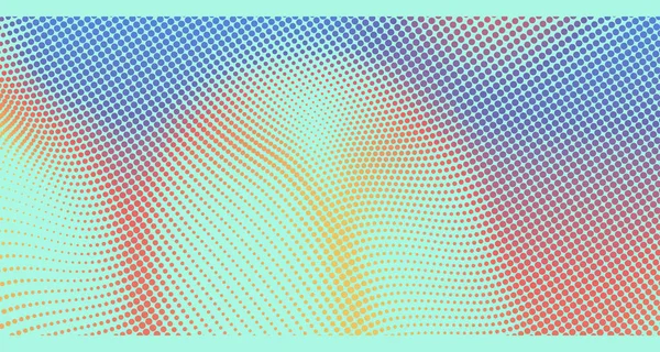 半色调渐变背景 充满活力的流行质感 配以混合的色彩 封面设计模板 三维粒子网络设计 可用于广告 — 图库矢量图片