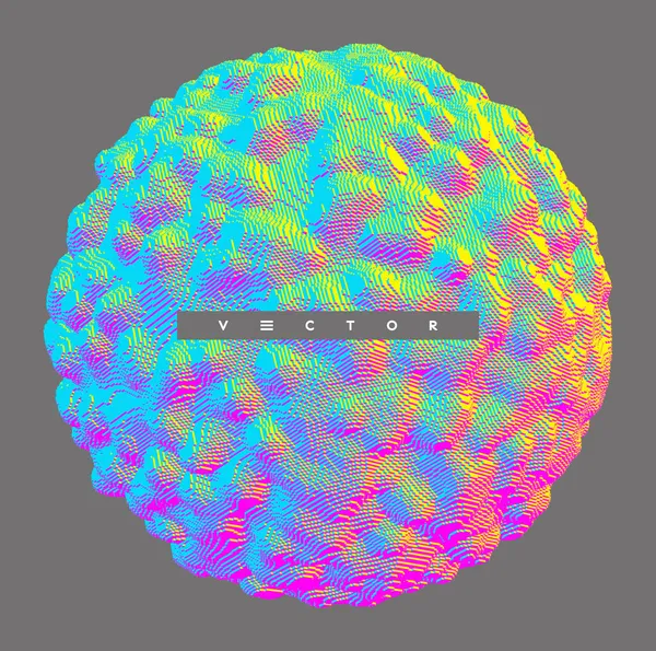 Une Sphère Déformée Particule Virale Contexte Médecine Des Sciences Technologie — Image vectorielle