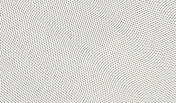 Beaucoup Particules Noires Dispersées Asymétriquement Dans Fond Blanc Motif Ondulé — Image vectorielle