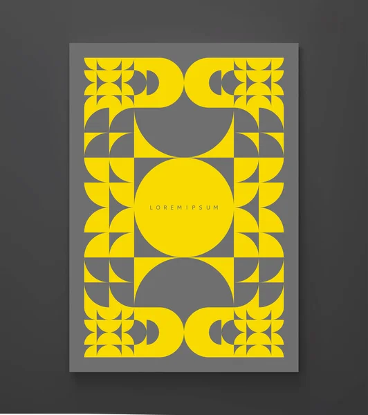 Abstract Geometrisch Patroon Met Eenvoudige Vormen Vector Illustratie Voor Brochure — Stockvector