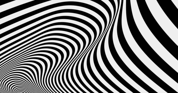 Diseño Blanco Negro Patrón Con Ilusión Óptica Fondo Rayado Abstracto — Archivo Imágenes Vectoriales