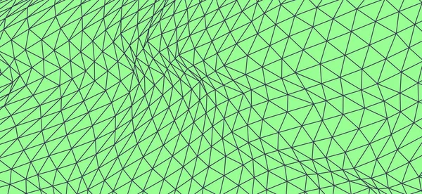 抽象的な風景の背景 格子構造 低ポリ地形 3次元グリッド表面 科学技術のベクトル図 — ストックベクタ