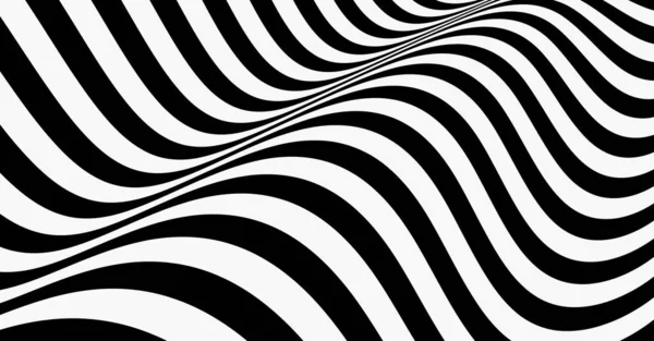 黑白相间的设计 图案与光学错觉 抽象条纹背景 矢量插图 — 图库矢量图片