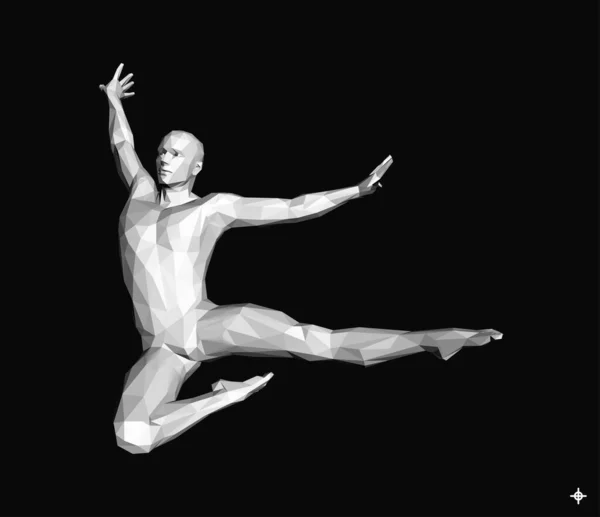 舞蹈家 体操活动的图标健康和健身社区 体育的象征 设计元素 3D矢量插图 — 图库矢量图片