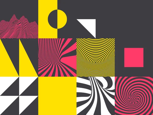 Omslagontwerp Sjabloon Abstract Geometrisch Patroon Vector Illustratie Voor Brochure Flyer — Stockvector