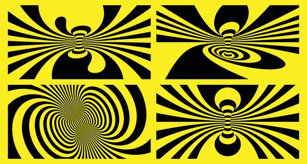 Πρότυπο Σχεδιασμού Εξωφύλλου Αφηρημένο Γεωμετρικό Υπόβαθρο Ριγέ Μοτίβο Οπτική Ψευδαίσθηση — Διανυσματικό Αρχείο