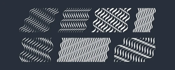 Gabarit Dynamique Abstrait Avec Rubans Ondulés Incurvés Design Couverture Moderne — Image vectorielle