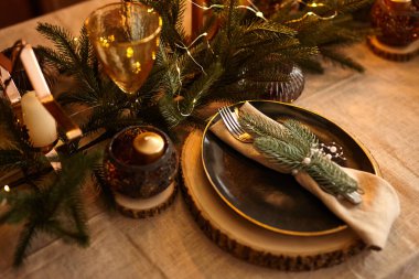 Noel tablo ayarı. tatil dekorasyon. dekor. Yeni yıl kutlaması