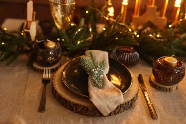 Noel tablo ayarı. tatil dekorasyon. dekor. Yeni yıl kutlaması