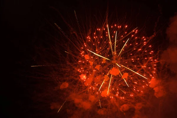 Beaux Feux Artifice Illuminent Ciel Pendant Célébration Nocturne — Photo