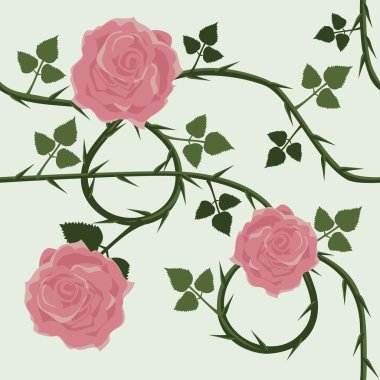 Gül ile vektörsüz desen