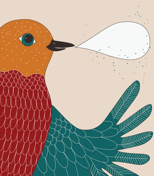 Pájaro parlante — Archivo Imágenes Vectoriales
