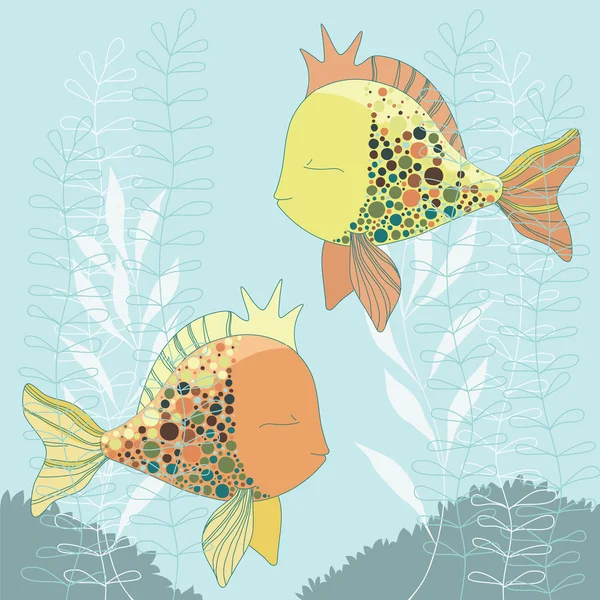 Två goldfishes — Stock vektor