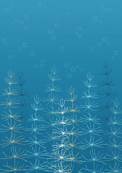 Plantas submarinas esponjosas — Vector de stock