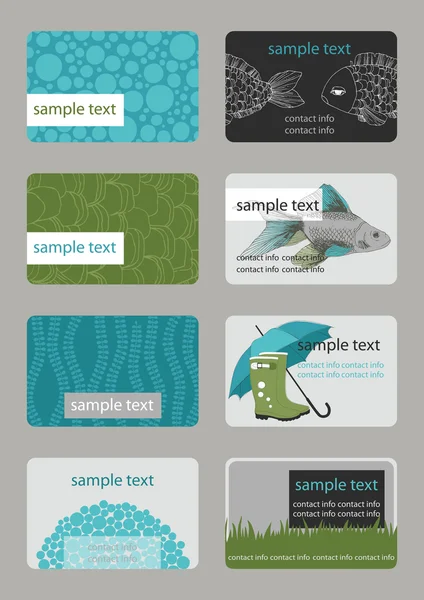 Tarjetas de visita horizontales — Archivo Imágenes Vectoriales