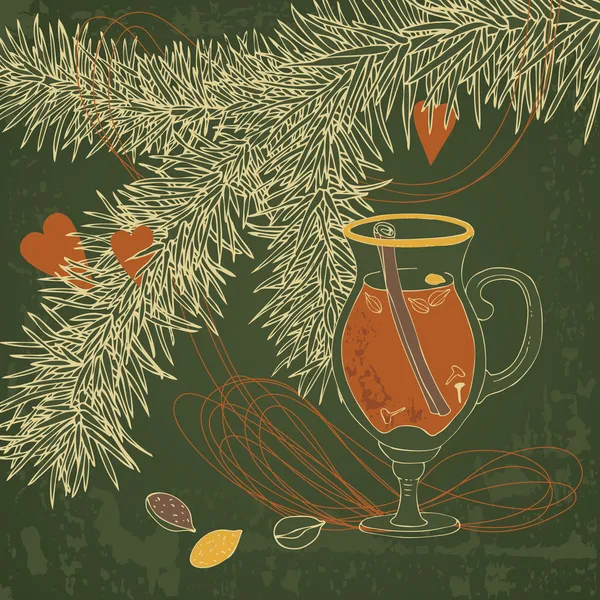 Warme glühwein — Stockvector