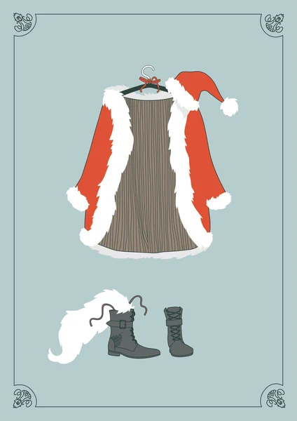Noel Baba kostümü — Stok Vektör