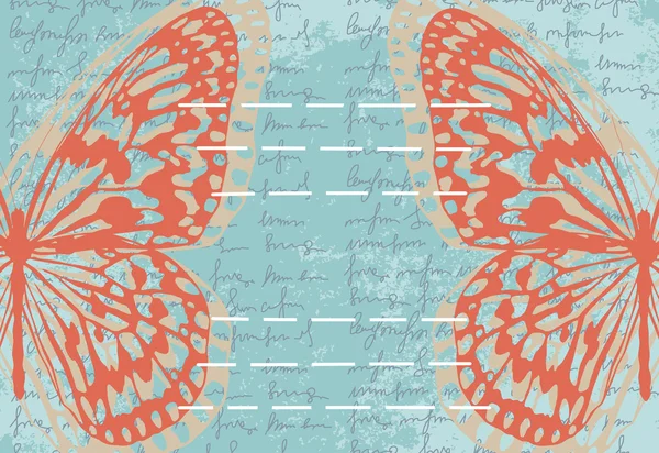 Cartão com borboletas — Vetor de Stock