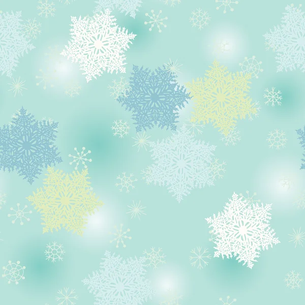 Yeşil kesintisiz kar tanesi desen