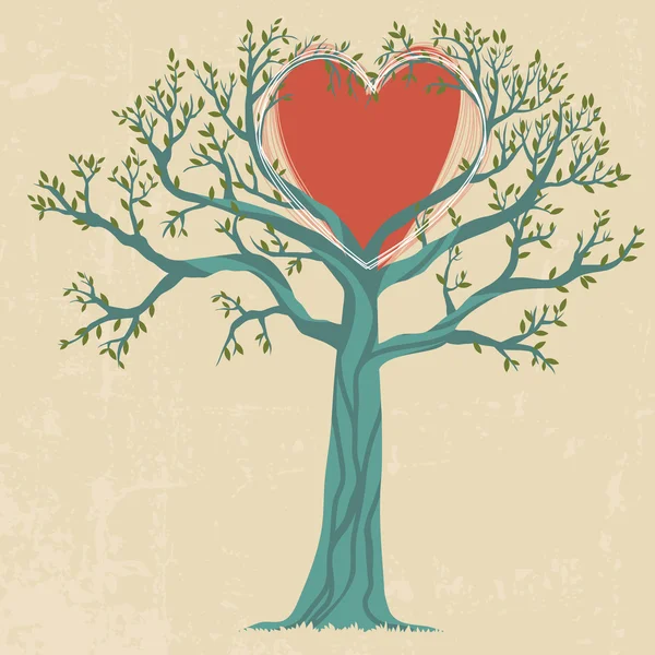 Love Tree — Stock Vector