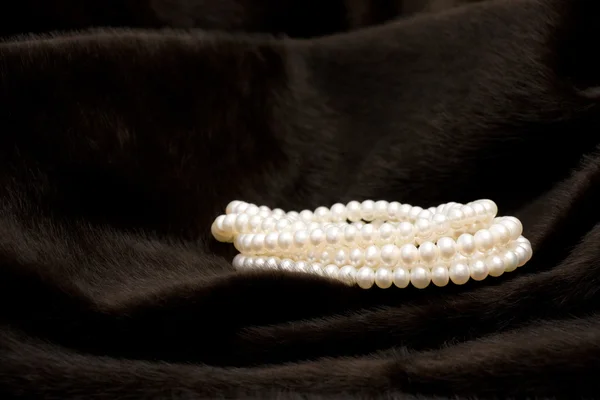 Rolled White Pearl String — Stock Photo, Image