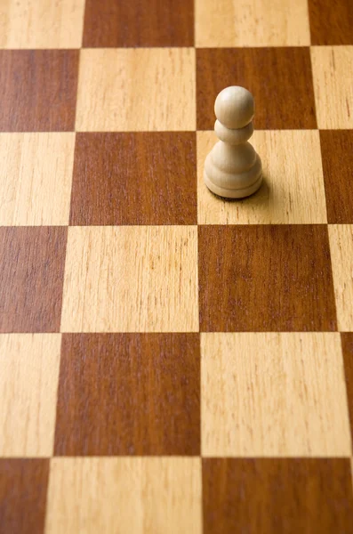 Little White Pawn — Stock Photo, Image