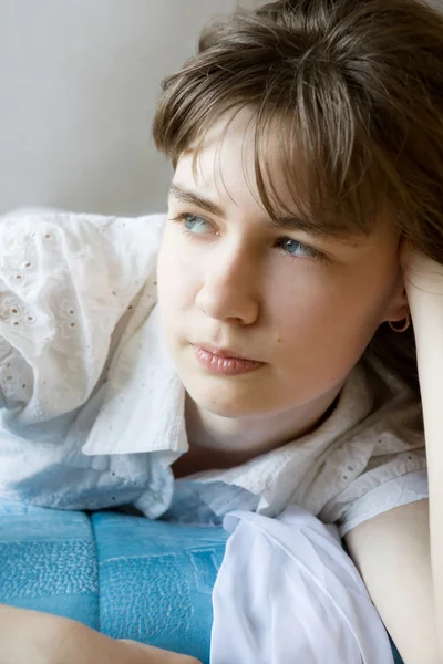 Portrait of Thoughtful Girl — Stock Photo, Image