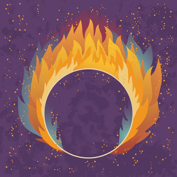 Ring in the Fire — Stock Vector