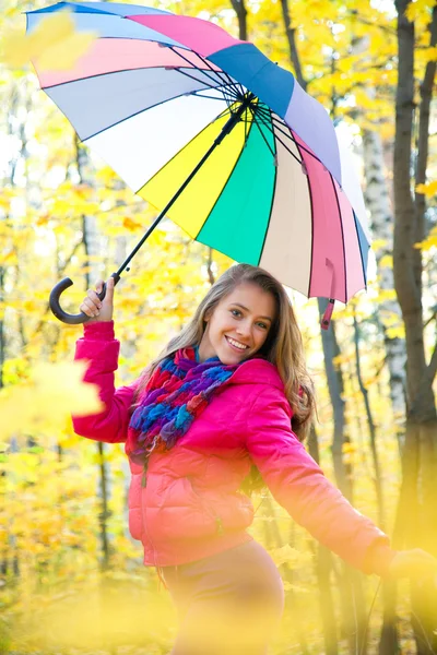 Lány esernyővel — Stock Fotó