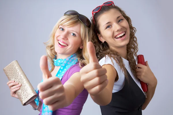 Stylish girlfriends — Stock Photo, Image