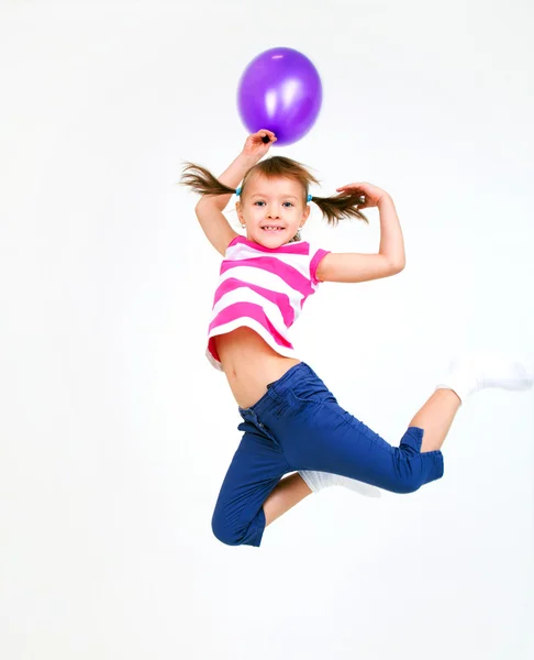 Flicka med ballonger — Stockfoto